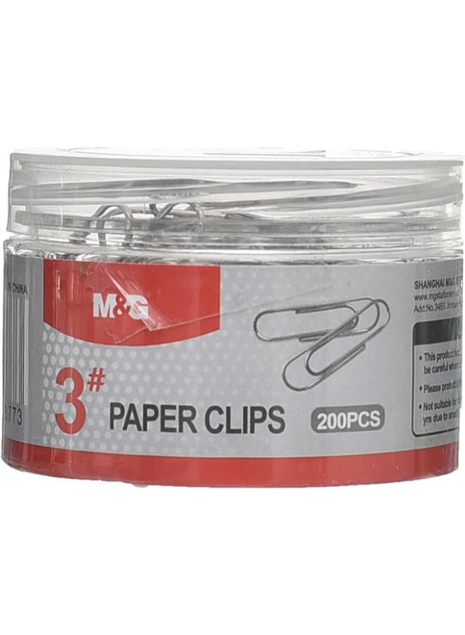 M&G Paper Clip, Nickel, Secure and Durable Document Binding, 200 Pins - Image 3