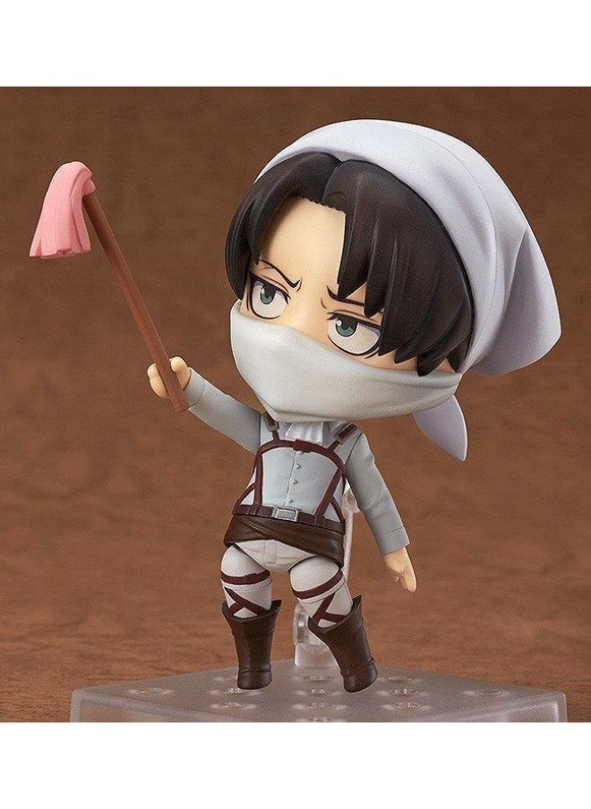Attack on Titan/Levi Ackerman Model Cute Figure PVC Statue Desktop Decoration Toy Height About 10 cm