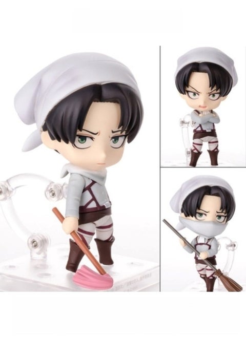 Attack on Titan/Levi Ackerman Model Cute Figure PVC Statue Desktop Decoration Toy Height About 10 cm