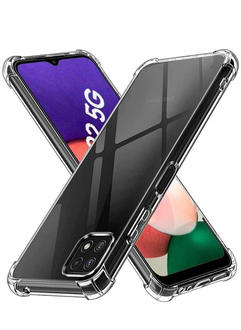 Raxoom Samsung Galaxy A22 5G Case Cover Protective Shock Absorption Bumper soft Transparent Case (Clear) - Image 1