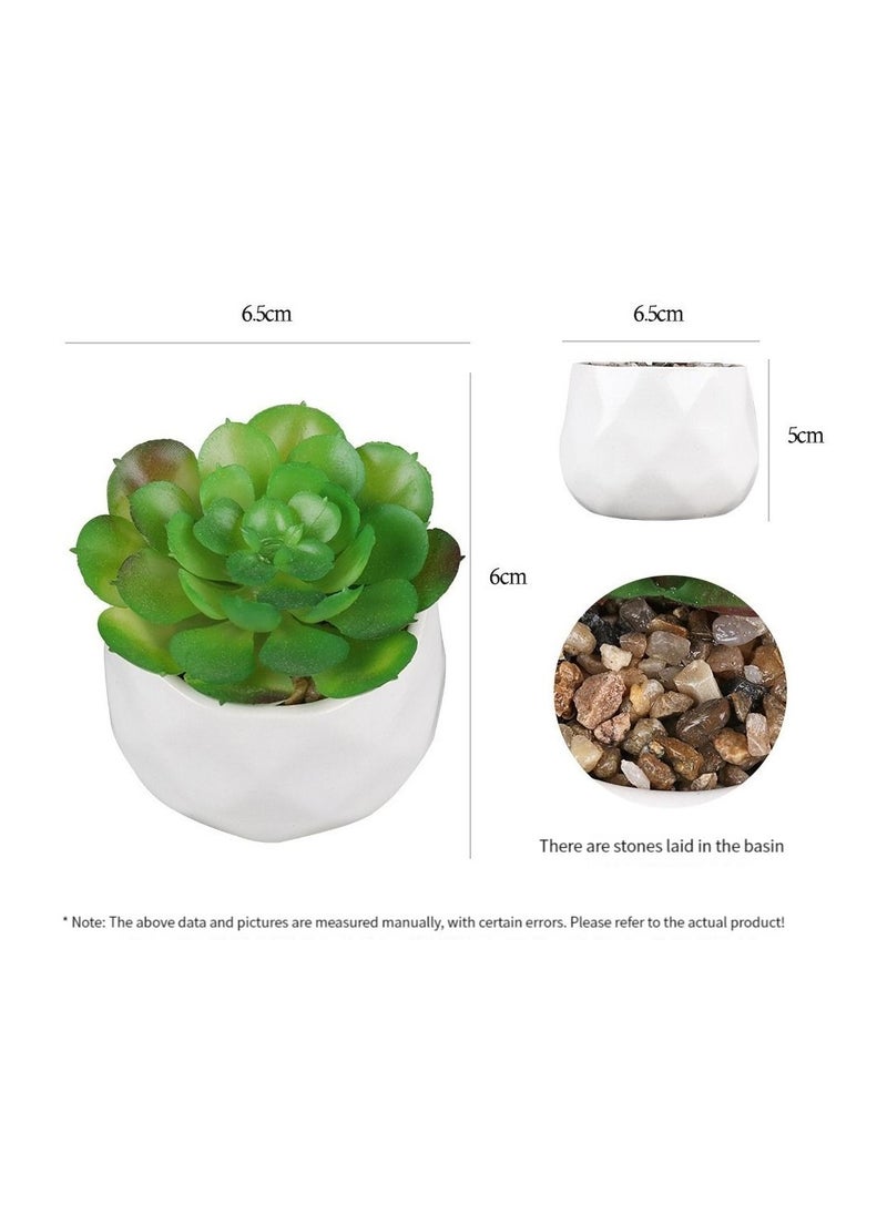 M MIAOYAN M MIAOYAN Simulation Succulent Flower Ceramic Potted Office Party Home Decoration Fake Plant Bonsai  - Image 1