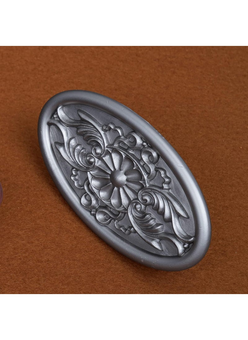 Indeed Indeed Big Oval knob Shape Antique Cabinet DrawersWardrobeKitchen Door Pull Handle Knobs Pack of 2 Satin 