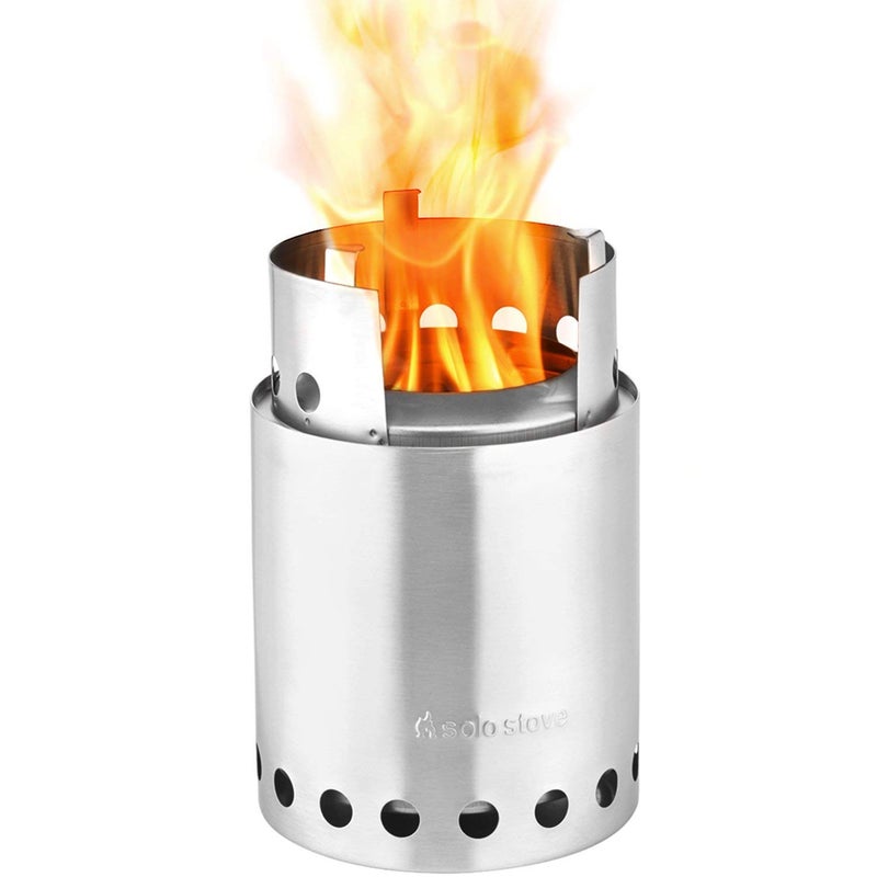 Solo Stove موقد سولوا ستوف تيتان للتخييم موقد محمول للتنزه والطهي في الهواء الطلق تصميم موقد خشبي مدمج من الفولاذ المقاوم للصدأ - لا حاجة لبطاريات أو أسطوانات وقود سائل - Image 1