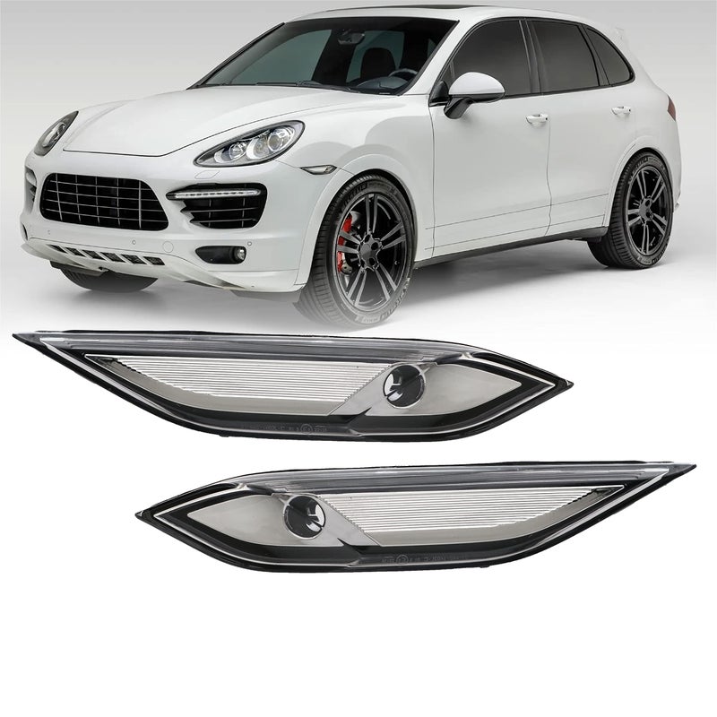 DEPO 1114 Cayenne OE Style All Clear Lens Bumper Side Marker Upgrade Left Right Compatible with 20112014 Porsche Cayenne 958