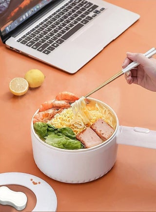 Electric Cooker, 2L Ceramic Glaze Non-stick Pot, Dual Power Multi-functional Electric Cooker, Suitable for Steak, Pasta, Hot Pot, Ramen, Quick Heating and Overheat Protection Suit Dorm Room and Apartment - view 4