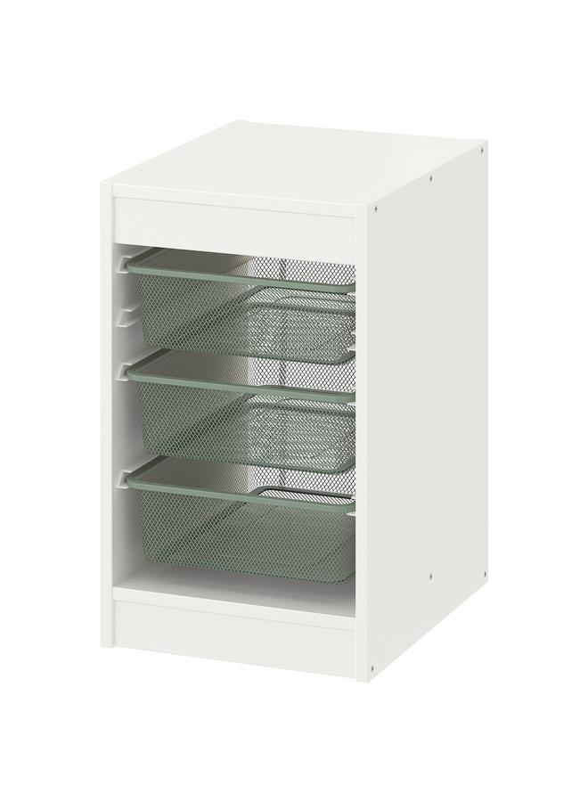 Zaboon Storage combination, white/light green-grey, 34x44x56 cm - Image 1