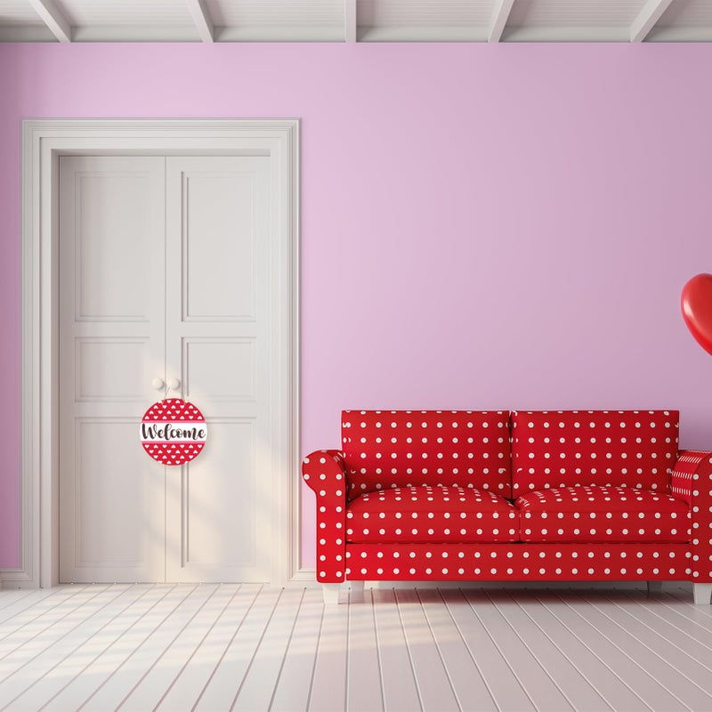 PAMBO Welcome Valentine Day Door Decoration Sign,St Patricks Day Door Hanging Sign for Home Front Porch Decoration Double Sided - Image 4