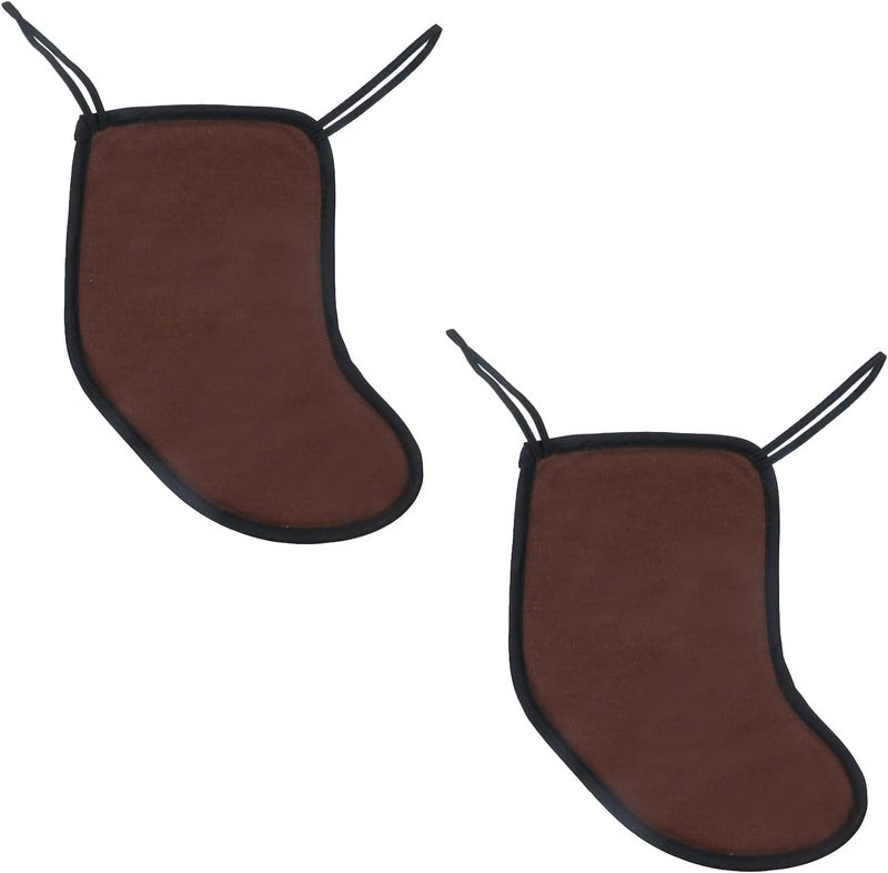FarBoat 2 Pcs Violin Chinrest Pad 1/2 1/4 Cotton Chin Rest Cover Violin Shoulder to Practice Better, Brown （Style4) - Image 1