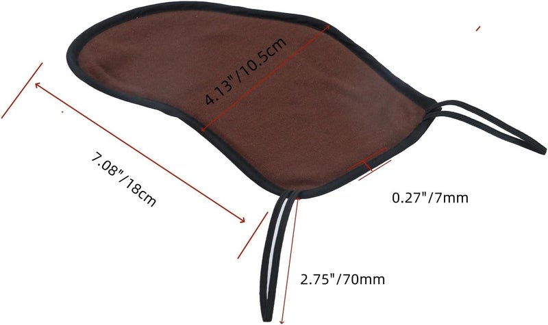 FarBoat 2 Pcs Violin Chinrest Pad 1/2 1/4 Cotton Chin Rest Cover Violin Shoulder to Practice Better, Brown （Style4) - Image 2
