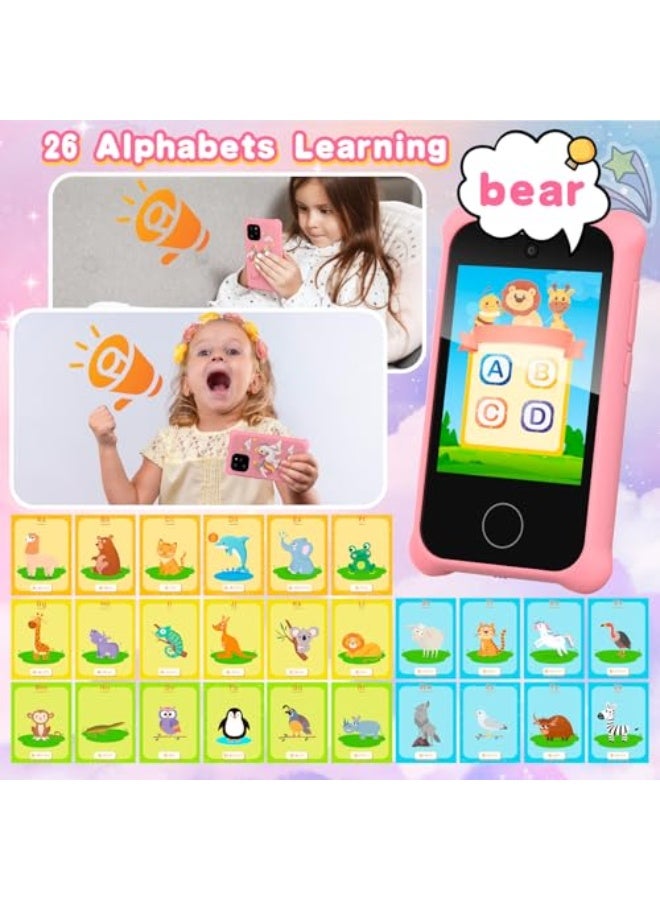 الأطفال ألعاب الهاتف الذكي الهاتف الخلوي للأولاد الفتيات الصغار الأطفال الأطفال 3-8 سنوات مع كاميرا شاشة لمس لعيد الميلاد - Image 4