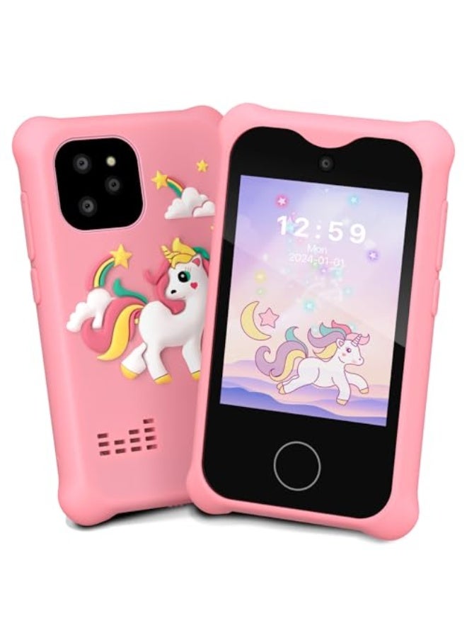 الأطفال ألعاب الهاتف الذكي الهاتف الخلوي للأولاد الفتيات الصغار الأطفال الأطفال 3-8 سنوات مع كاميرا شاشة لمس لعيد الميلاد - Image 1