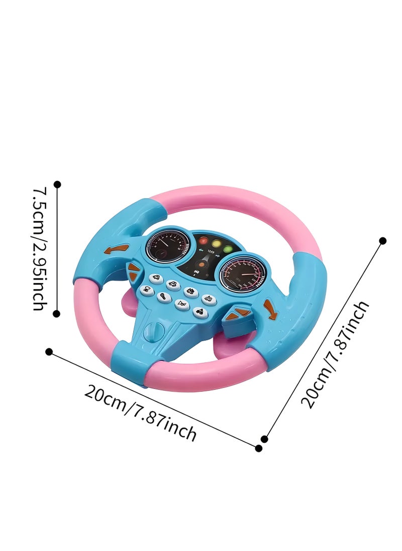 LIXADA 1pc Kids Simulated Driving Controller, Spin Tune, Interactive Music Steering Wheel, Interactive Car Steering Wheel Toy, Educational Activity Gift, ABS Resin, Assorted Colors, Ideal for Birthday, Party Gifts, Ideal choice for Gifts for Kids Age 3+ (No Battery Included)  - Image 2