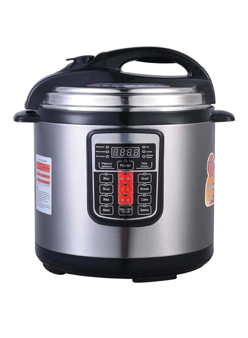 طنجرة ضغط كهربائية رقمية متعددة الوظائف 10 في 1 للأرز والحساء والفاصوليا واليخنات، سعة 12.5 لتر، مزودة بمؤقت وبرامج مُعدة مسبقًا، ومقبض بارد الملمس، وسعة كبيرة - Image 1