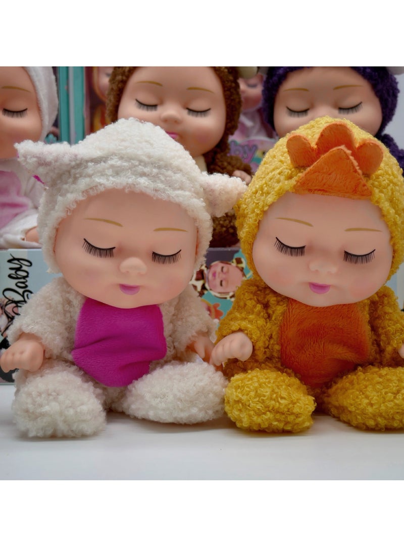 Mini Sleep Doll, 6 Pieces Realistic Baby Doll, Doll Set, Interchangeable Clothes, Washable, Mini Rebirth Doll, Girl Doll, Kids Toys +3 years old - Image 5
