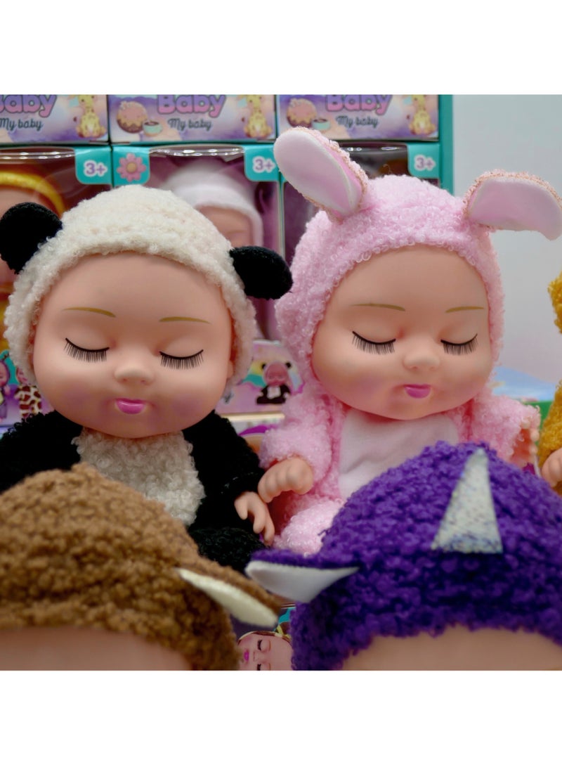 Mini Sleep Doll, 6 Pieces Realistic Baby Doll, Doll Set, Interchangeable Clothes, Washable, Mini Rebirth Doll, Girl Doll, Kids Toys +3 years old - Image 4