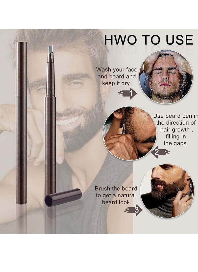 Generic Double Headed Beard Stroke Beard Styling Filler Black  - Image 3