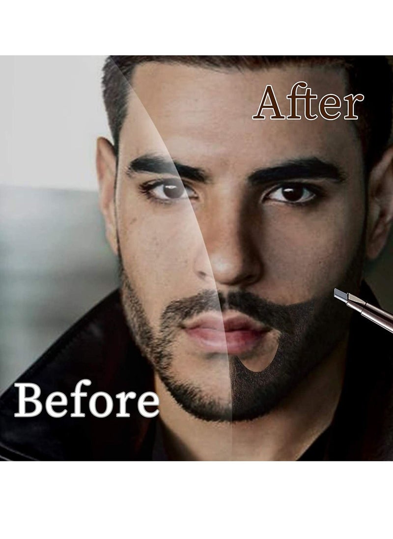 Generic Double Headed Beard Stroke Beard Styling Filler Black  - Image 4