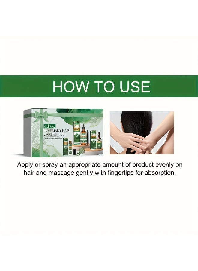إيلهو مجموعة العناية بالشعر ونموه من EELHOE (عصا دوارة 10 مل، رذاذ شعر 30 مل، زيت نمو الشعر 60 مل، صندوق هدايا) - Image 4