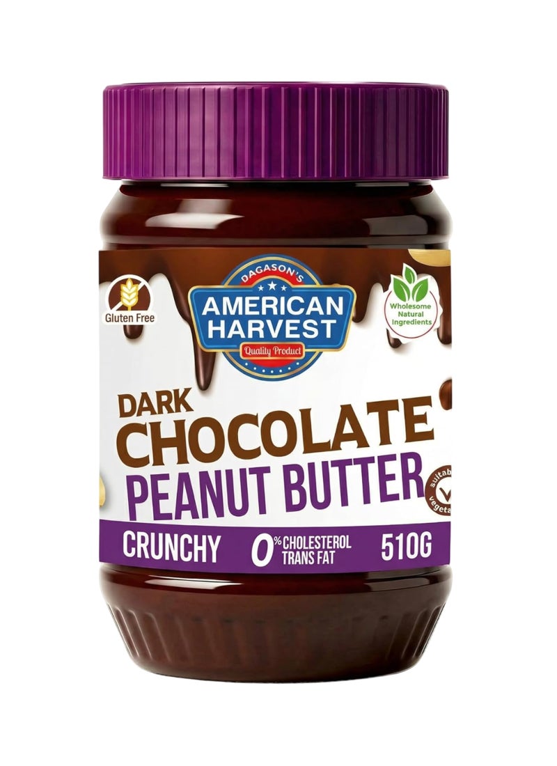 American Harvest Dark Chocolate Peanut Butter Crunchy - Image 1