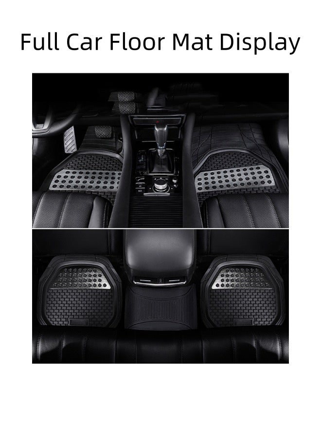 MARCAN Universal Car Floor Mats Black, Rubber Floor Mats for Cars and SUVs,All Weather Protection Heavy Duty Protection,5 Pieces/Set - Image 1