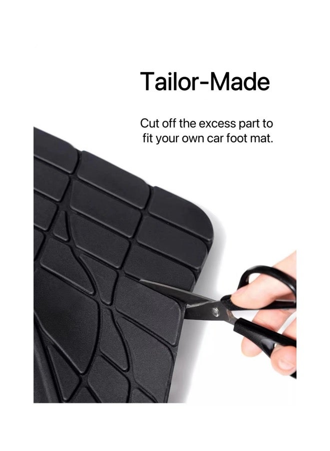 MARCAN Universal Car Floor Mats Black, Rubber Floor Mats for Cars and SUVs,All Weather Protection Heavy Duty Protection,5 Pieces/Set - Image 3
