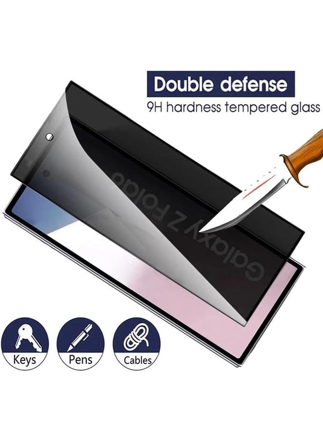 erorex 6Pcs Compatible With Samsung Galaxy Z Fold 6 Privacy Screen Protector 9H Hardness Tempered Glass With Tpu Flexible Protective Film Camera Lens Protector Scratch Resistant Bubble Free - Image 3