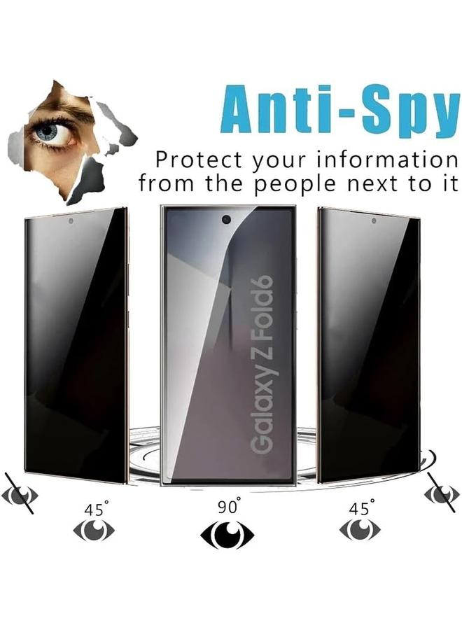 erorex 6Pcs Compatible With Samsung Galaxy Z Fold 6 Privacy Screen Protector 9H Hardness Tempered Glass With Tpu Flexible Protective Film Camera Lens Protector Scratch Resistant Bubble Free - Image 4
