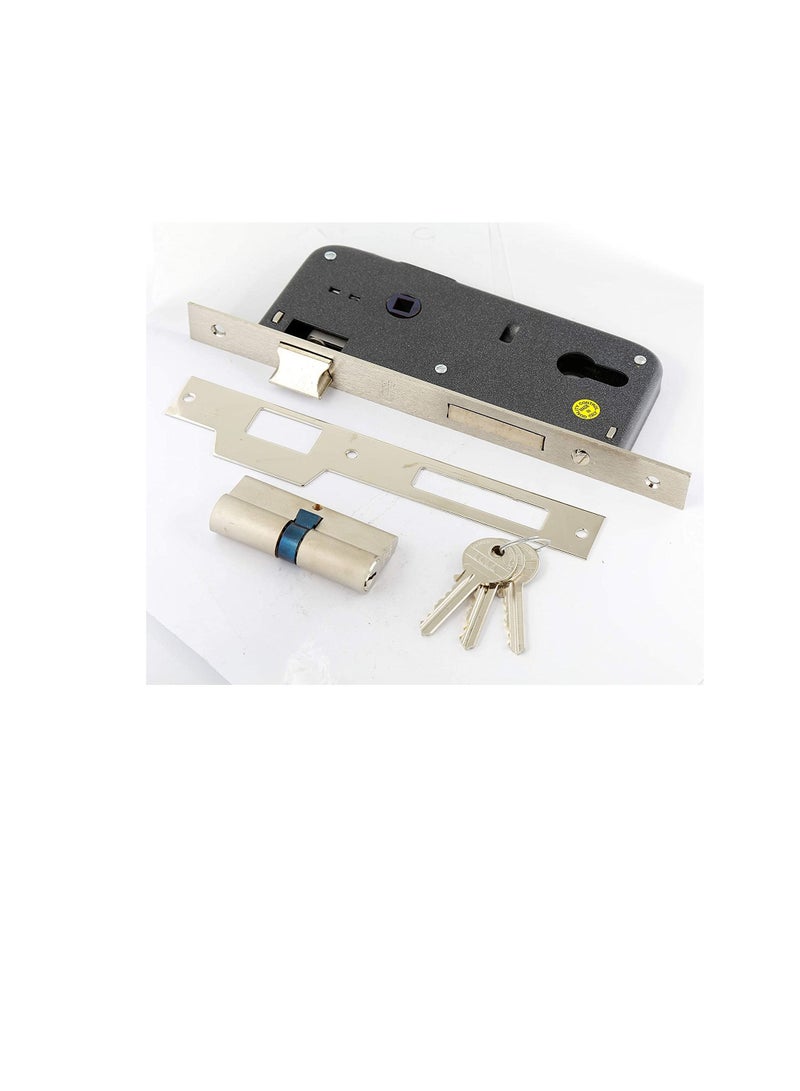ROBUSTLINE ROBUSTLINE Door Lockset (Handle and Lockbody) | 85MM Centre to Centre | Gold Color with Matt Finish - Image 1