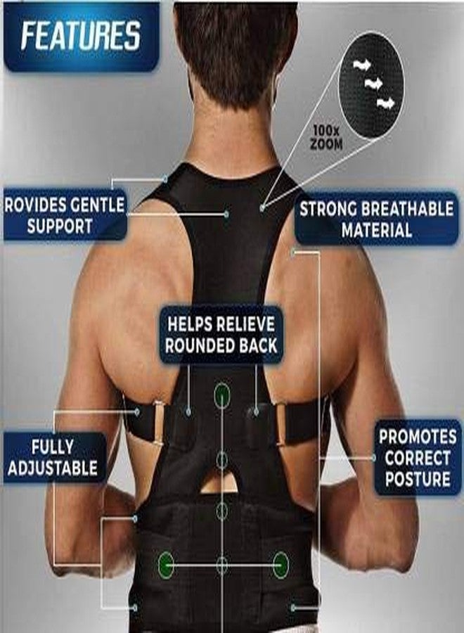 serveuttam Adjustable Unisex Posture Corrector Therapy Shoulder Back Brace for Men and Women - Image 2
