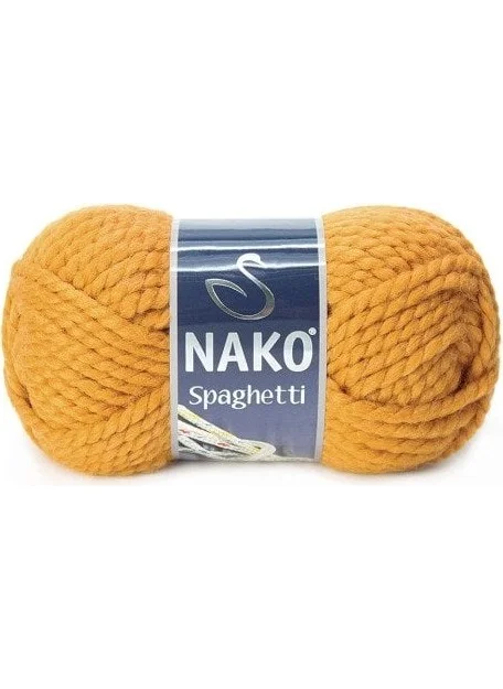 ناكو Spaghetti 941 5 Winter Yarn Wool Mustard