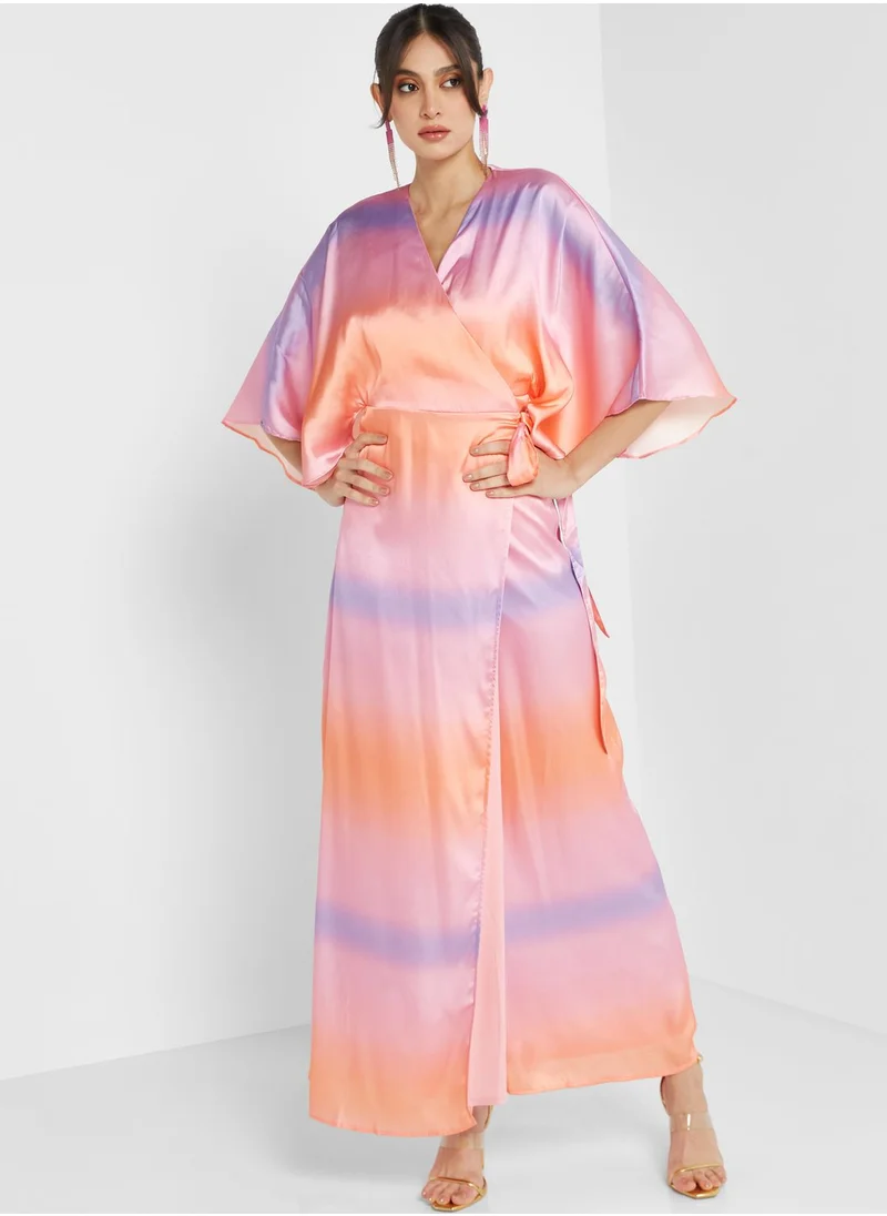 Anaya With Love Tie Dye Wide Sleeve Dress