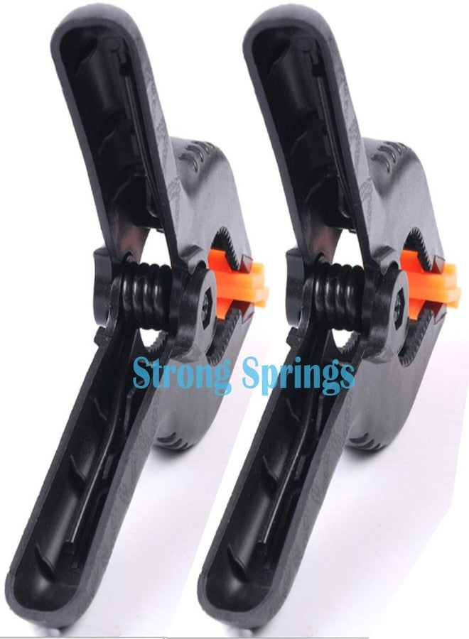 ONDY 2 Pack Of 9” Large Spring Clamps Heavy Duty Nylon Muslin Woodworking Clamps Photo Studio Backdrops Backgrounds Clamps Set, the Jaws Have a Maximum Opening of 4" - Image 4