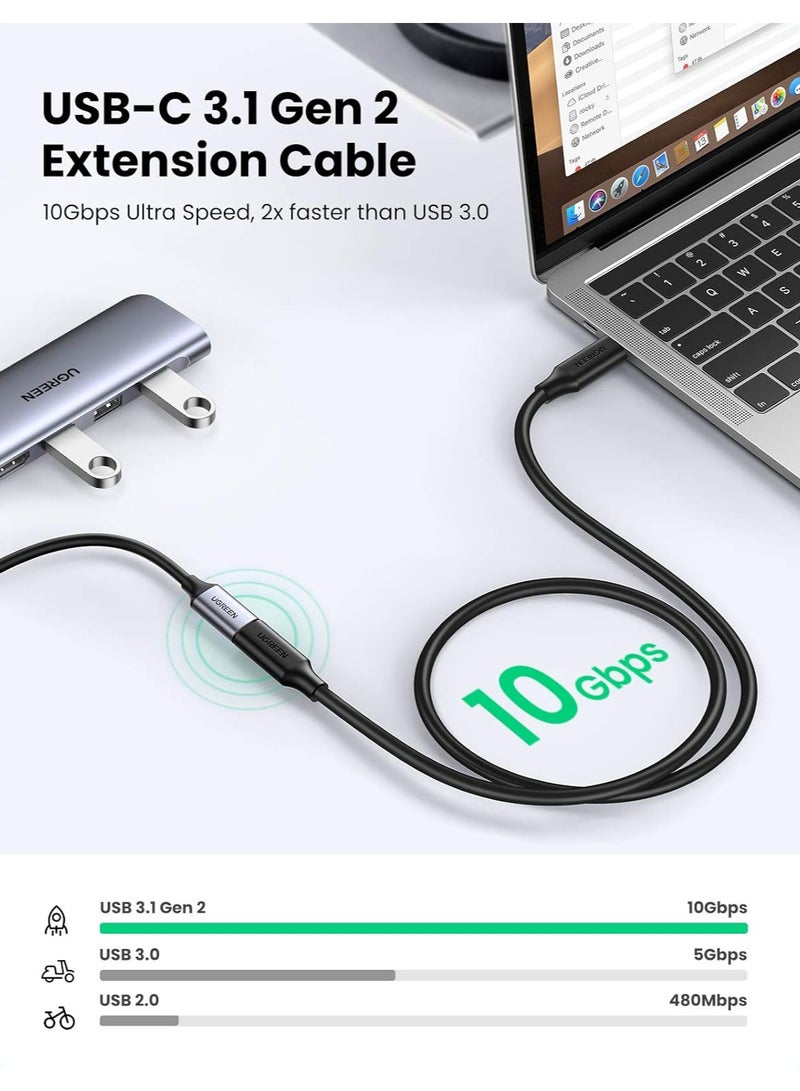 UGREEN USB C 3.1 Gen2 5A Extension Cable Type C Male to Female Extension Wire Compatible for Macbook, Nintendo Switch, iPad mini 6, Dell XPS 13/15/17, Galaxy S21/S20/S10 etc - 1Meter - Image 3