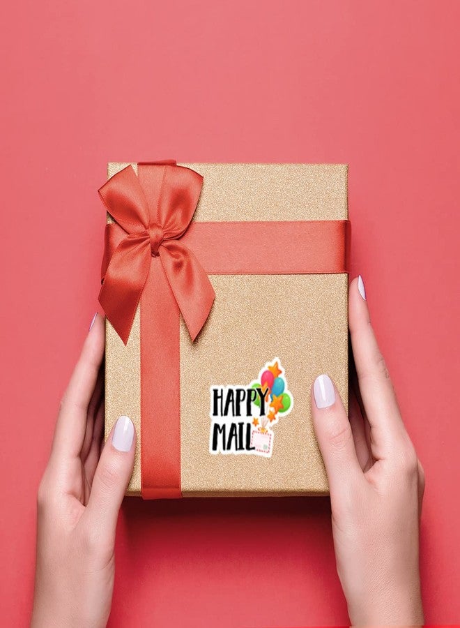 Kaecery Cute Happy Mail Stickers,Small Business Sticker for Mail Envelopes Shipping Package Packing 500 PCS - Image 3
