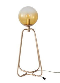 Sharpdo Modern minimalist iron frame glass table lamp study lamp bedroom bedside lamp Gold 29*62cm  - Image 1