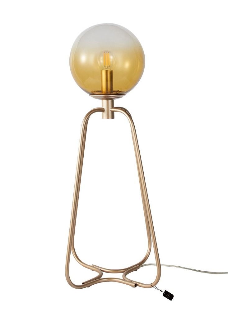 Sharpdo Modern minimalist iron frame glass table lamp study lamp bedroom bedside lamp Gold 29*62cm  - Image 1