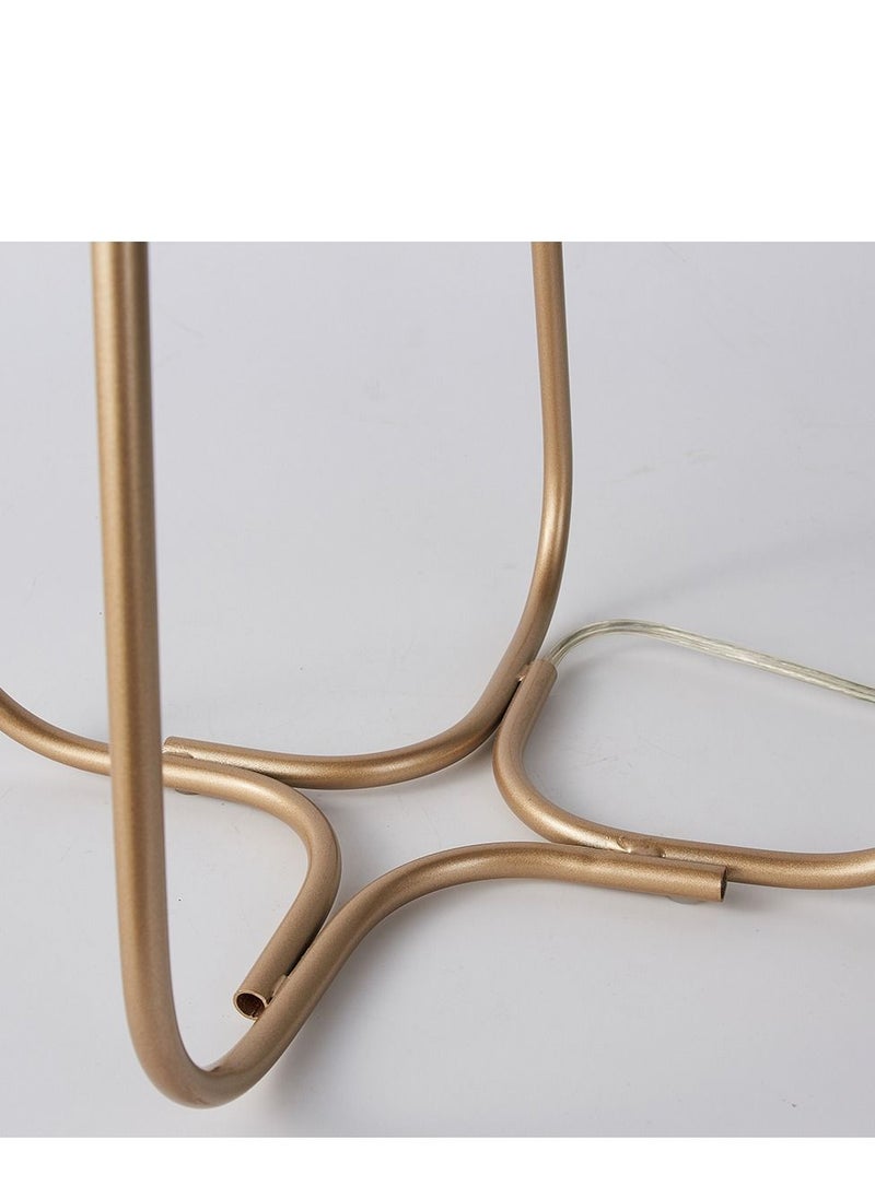Sharpdo Modern minimalist iron frame glass table lamp study lamp bedroom bedside lamp Gold 29*62cm  - Image 4