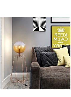 Sharpdo Modern minimalist iron frame glass table lamp study lamp bedroom bedside lamp Gold 29*62cm  - Image 2