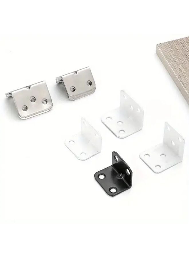 Multifunctional Stainless Steel L Shaped Angle Bracket 90 Degree Right Angle Fixing Connector 5pcs Silvery - Image 5