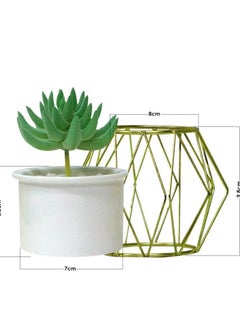 AIWANTO 2Pcs Artificial Flowers Pots Plants Artificial for Decoration Home Balcony Decor Plants Green  - Image 4