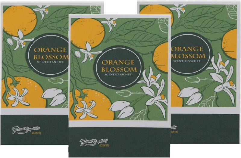 FloralSimplicity Orange Blossom Scented Sachets Pack of 6, Spring and Summer - Long-Lasting Scented Bags, Home Fragrance, Air Freshener & Deodorizer for Closet, Room, Drawer, or Cars, Made in USA - Image 5