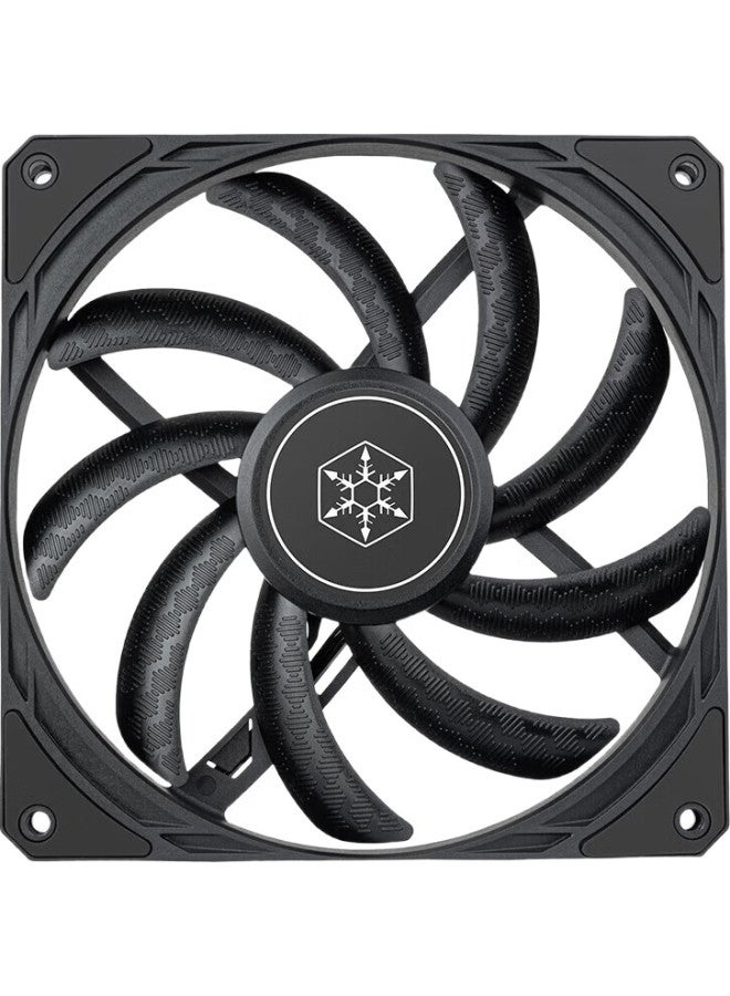 Silverstone As140B 14Cm Thin Fan (15.5Mm/Pwm Adjustable Speed Fan/Black Non-Glossy) - Image 1