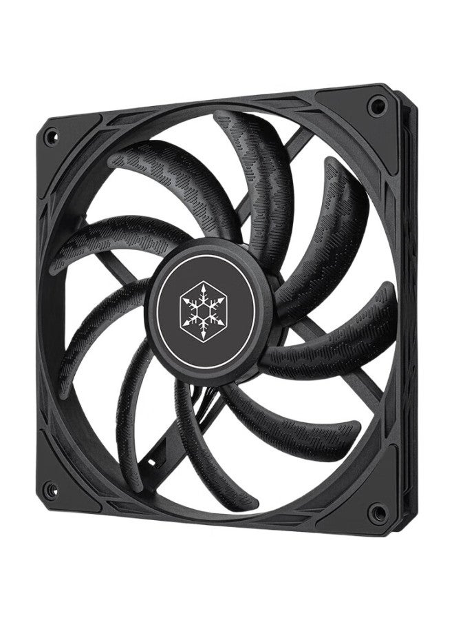 Silverstone As140B 14Cm Thin Fan (15.5Mm/Pwm Adjustable Speed Fan/Black Non-Glossy) - Image 2