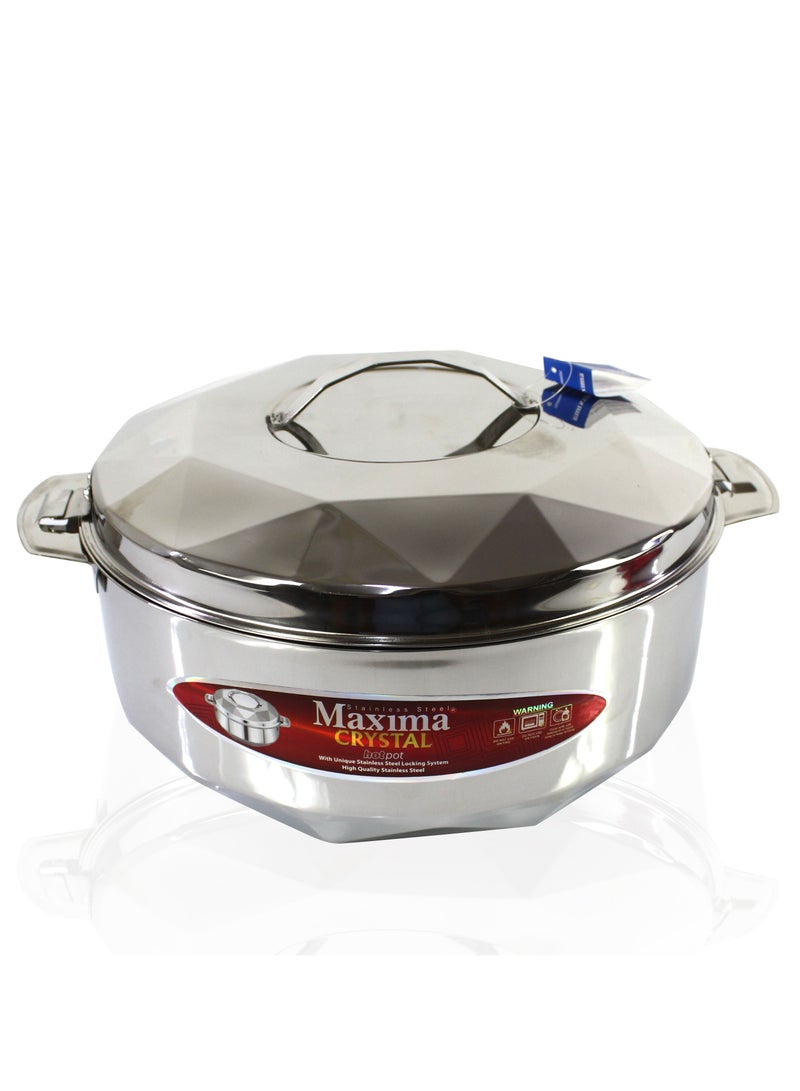 ماكسيما كسرولة ستانلس ستيل للأوعية الساخنة 8500 مل فضي - Image 1