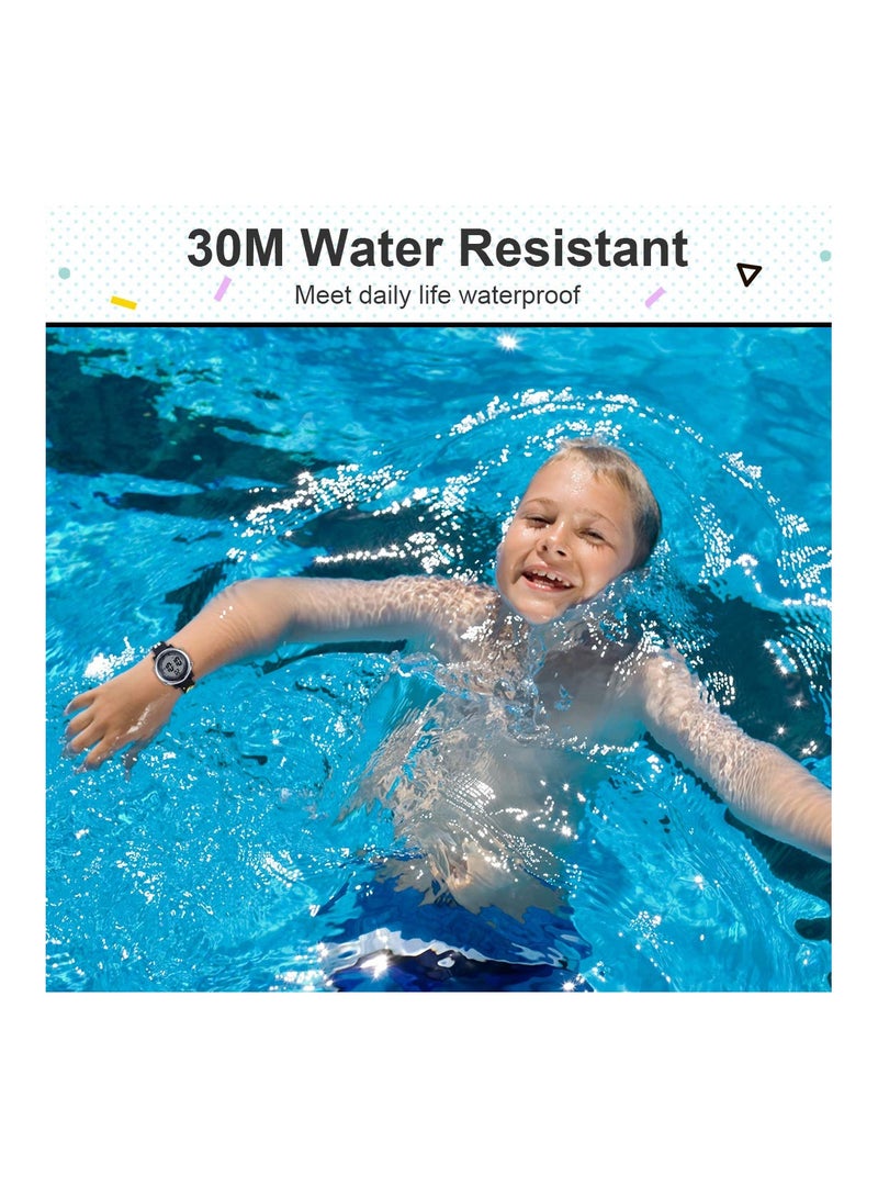 Zikra ساعات رقمية مضيئة للأطفال للبنات والأولاد بتصميم كرتوني ثلاثي الأبعاد مع 7 ألوان مضيئة مقاومة للماء للرياضة في الهواء الطلق ساعة يد إلكترونية مع منبه وعداد توقيت للأطفال من 3 إلى 12 سنة - Image 3