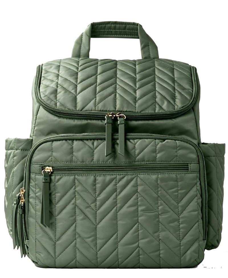 Skip Hop Baby Diaper Bag and Travel Essentials Gift Set with Diaper Bag Wipes Case and Pacifier Pocket Sage - Image 1