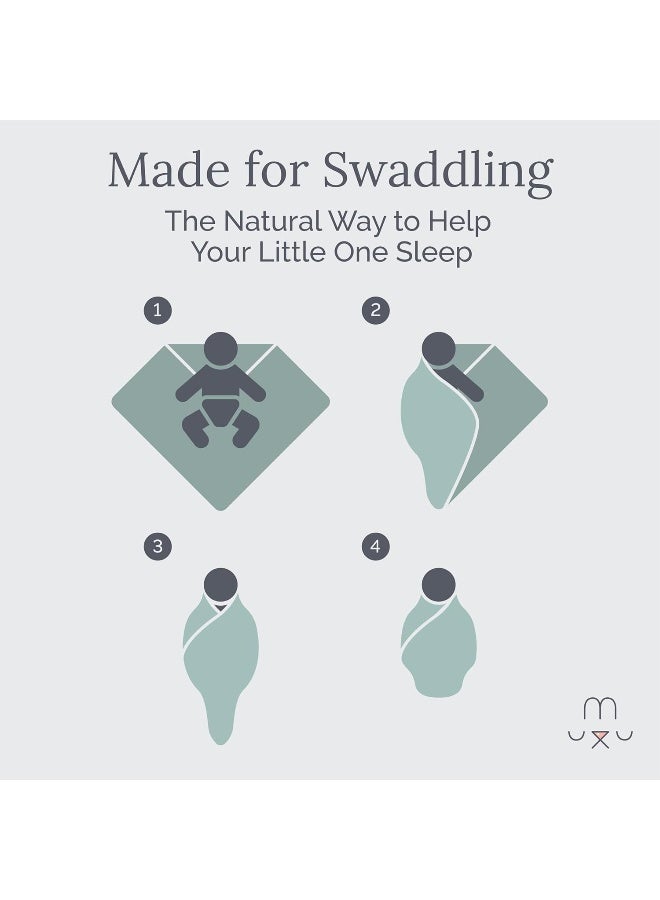 Natemia Bamboo Muslin Baby Blanket - Super Soft, Absorbent, Breathable - 6 Layer 47â€x 47â€ for Babies and Toddlers - Multi Use Baby Towel, Stroller Cover and Receiving Blanket - Image 4