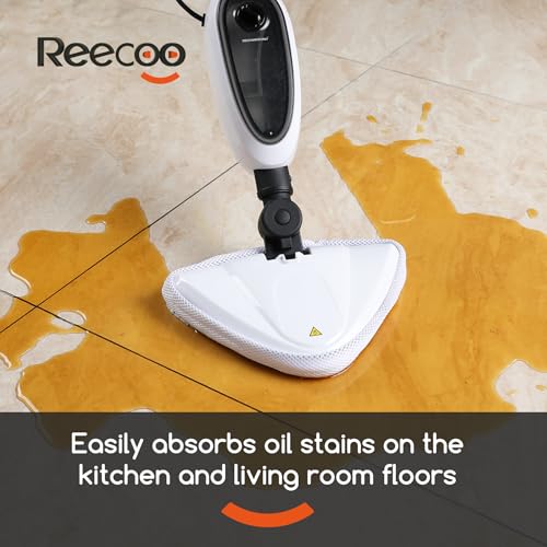 REECOO Steam Mop with Attachments,20s Rapid Heating,Lightweight Floor Steamer for Kitchen, Living Room Wood Floor Tile Carpet Cleaning - Image 3