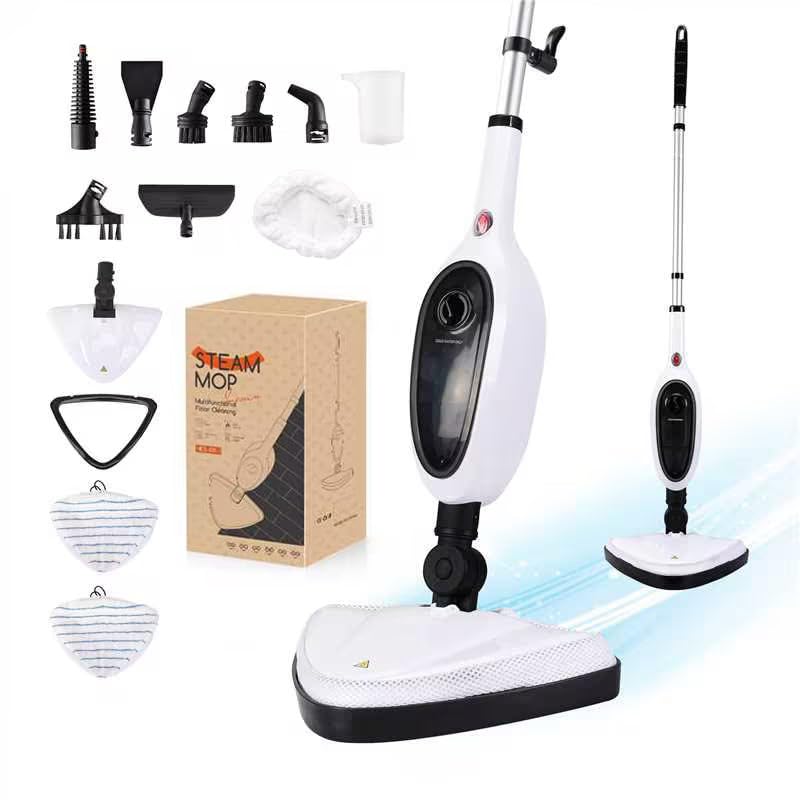 REECOO Steam Mop with Attachments,20s Rapid Heating,Lightweight Floor Steamer for Kitchen, Living Room Wood Floor Tile Carpet Cleaning - Image 1