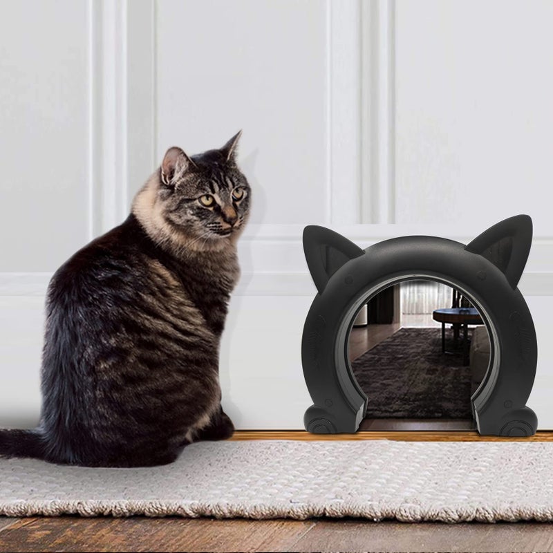 IKUSO Cat Door Interior Door,Hidden Pet Litter BoxPet Door for Cats up to 25 lbs Pet Box,Pass Through Opening 8.46x7.87 inï¼ˆXLï¼‰ - Image 3